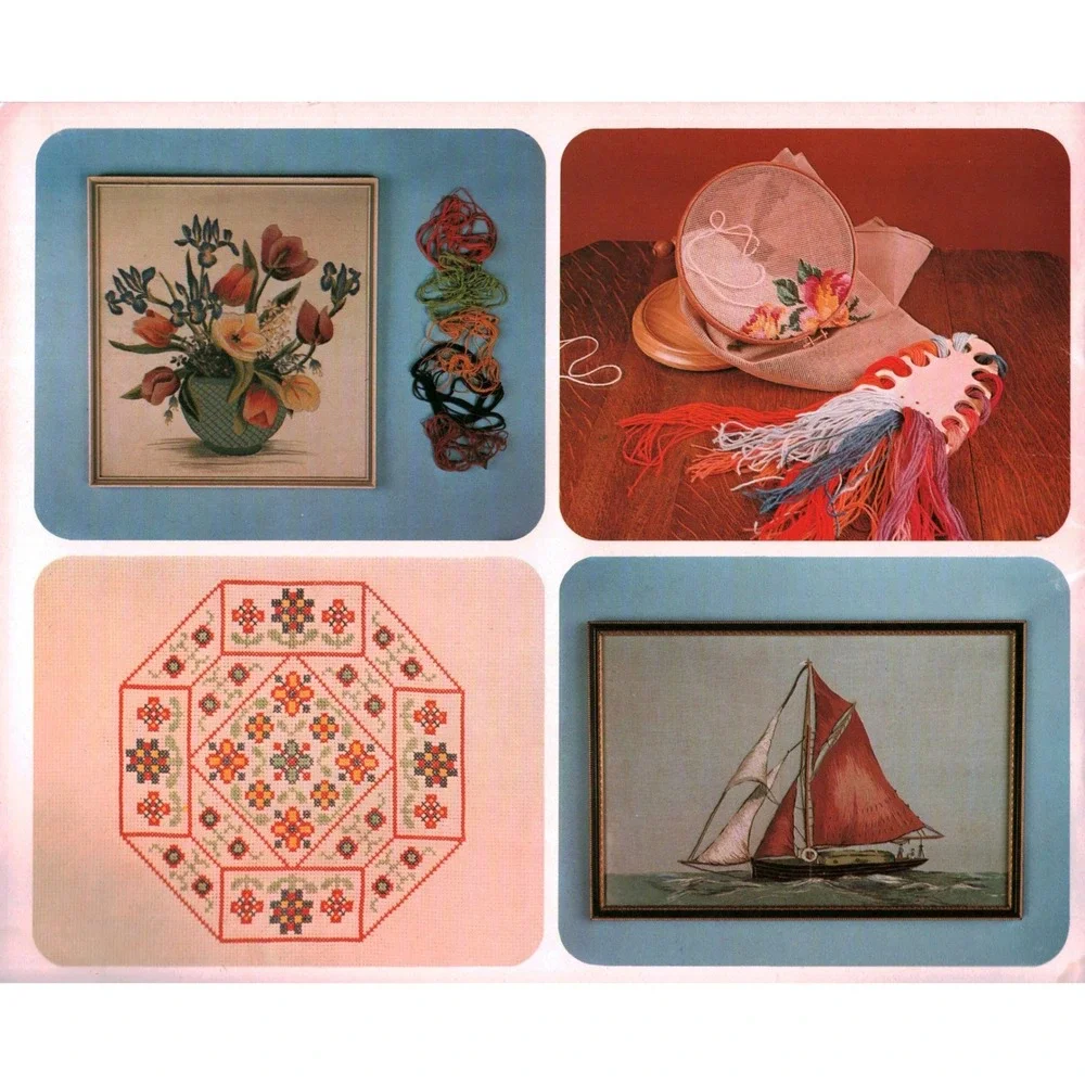 Creative Patterns Embroidery (2) Vintage Needlework Instruction Book‎ Patterns